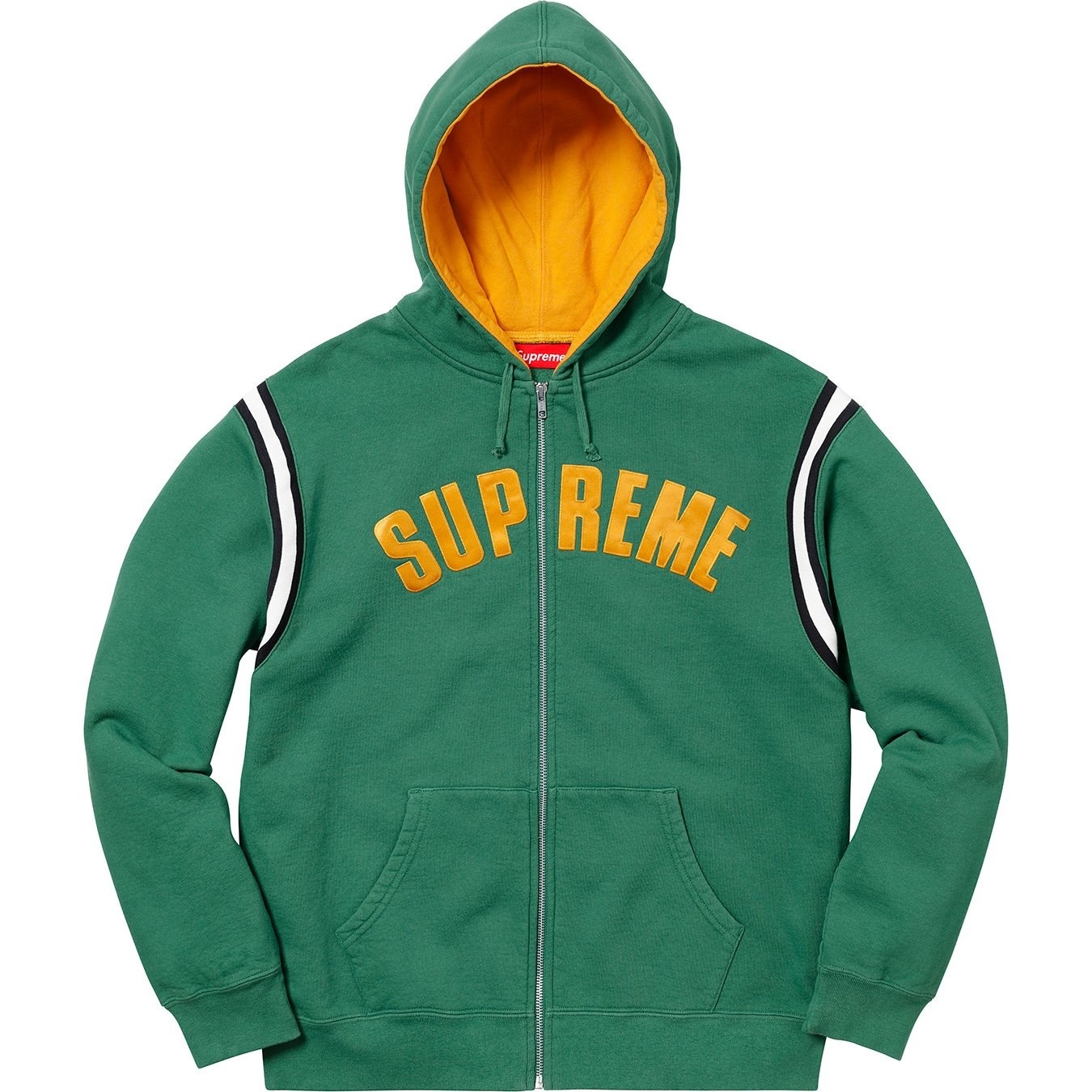 Jet Sleeve Zip Up Hooded Sweatshirt view 4